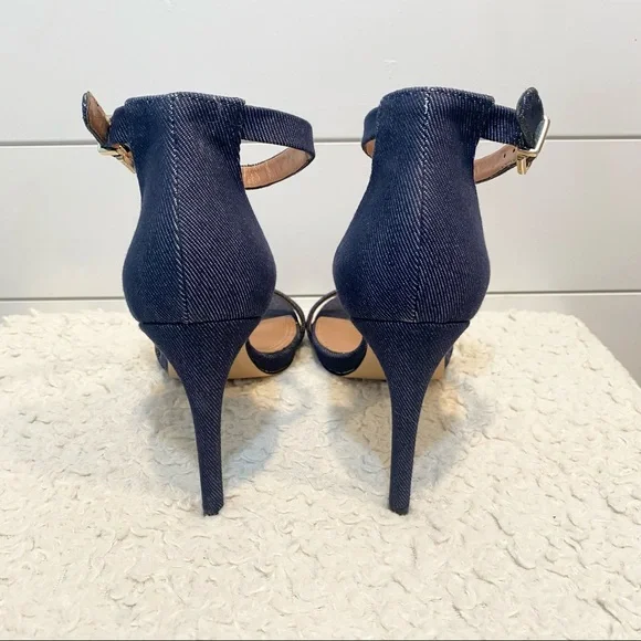 💕3/$50💕NWOT BcbgMaxAzria Denim Strap Heel Size 39 - Picture 8 of 14
